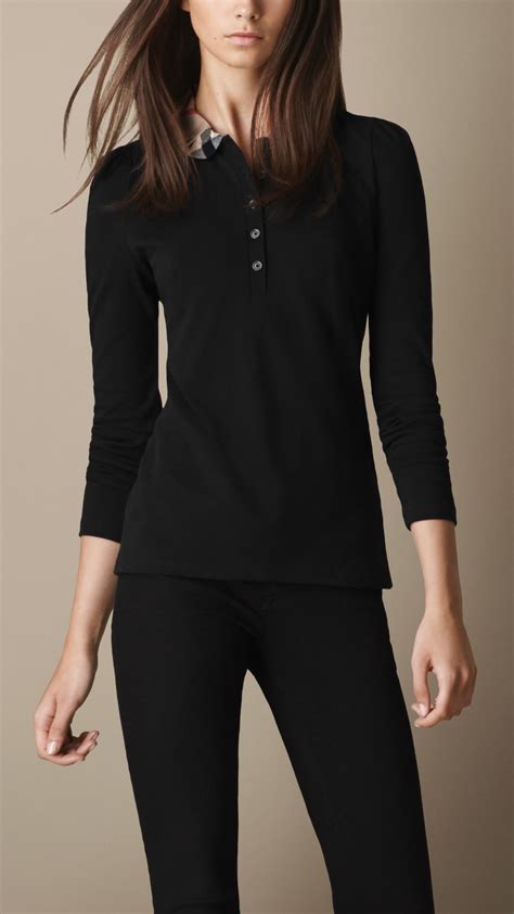 burberry long sleeve black|burberry long sleeve women us.